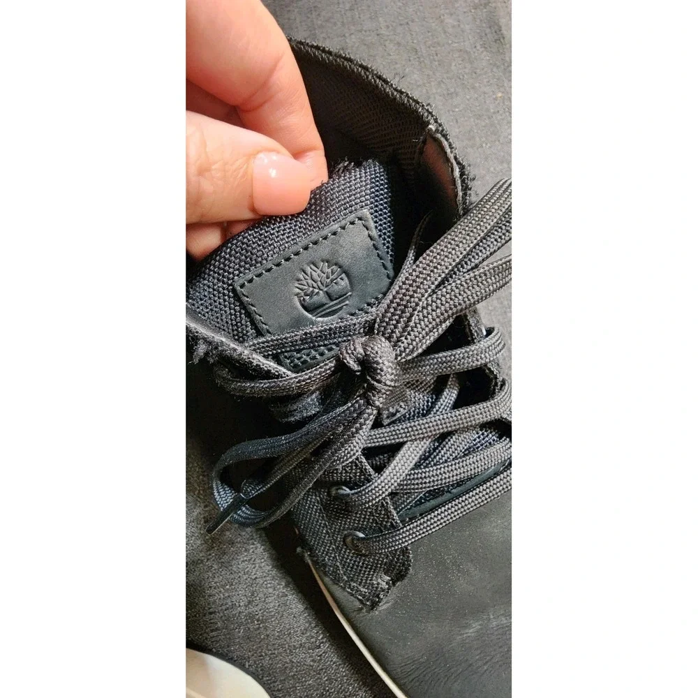 Timberland Davis Square Chukka Black‎ Nubuck Leather Sneaker Men's Size 11 EUC